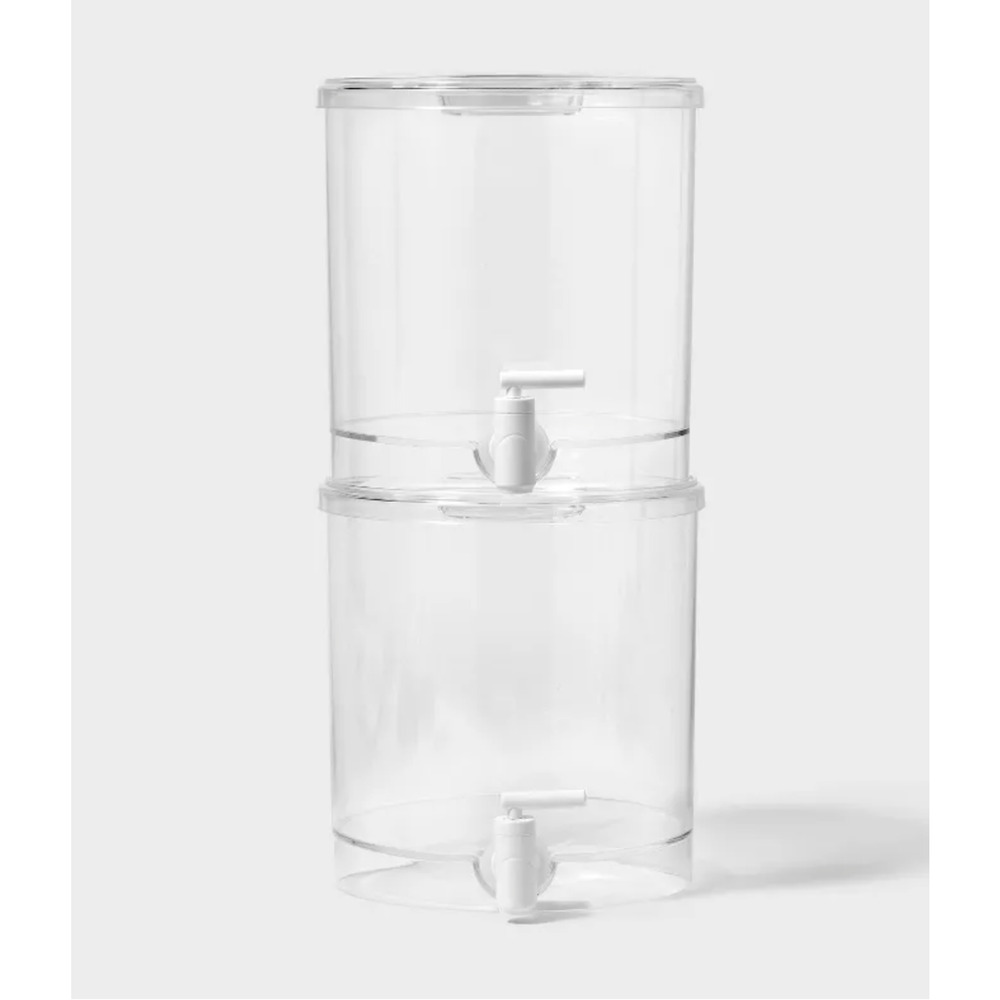 Sun Squad Beverage Dispenser 2 Pack Clear Plastic‎ Drink Dispensers New damaged